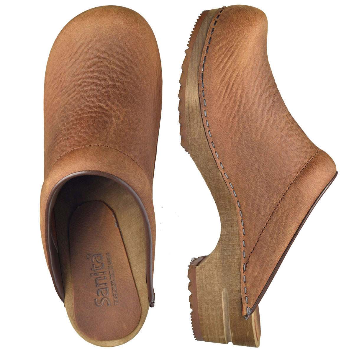 Chrissy Women&#39;s Wood Clog - Chestnut - Second