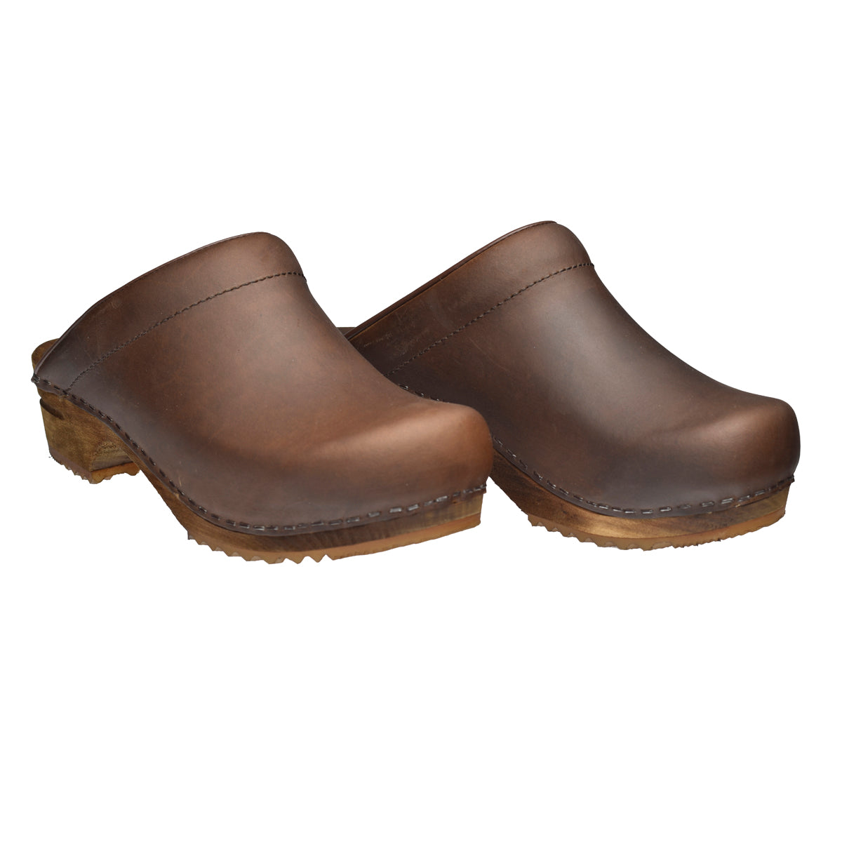 Christian Men's Wood Clog - Antique Brown - Second