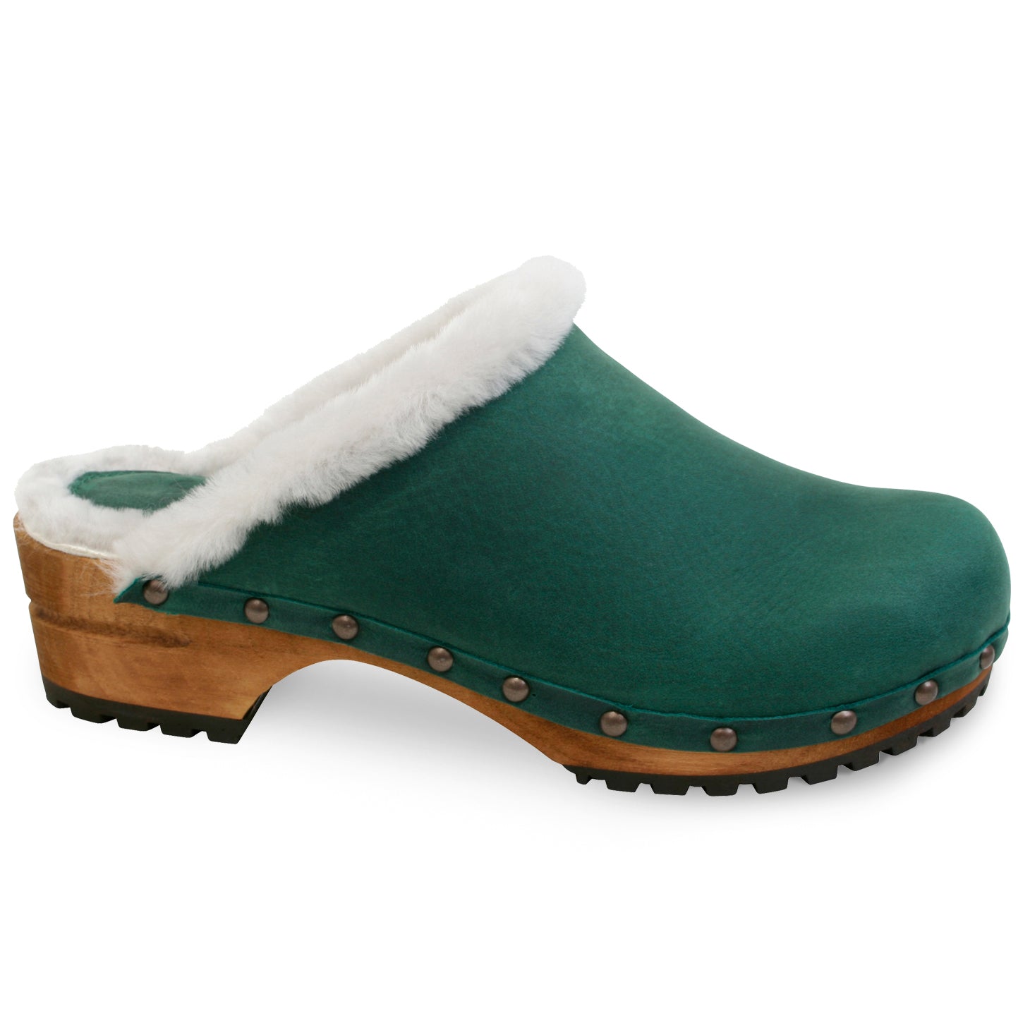 Hese Women's Wood Clog - Green - Second