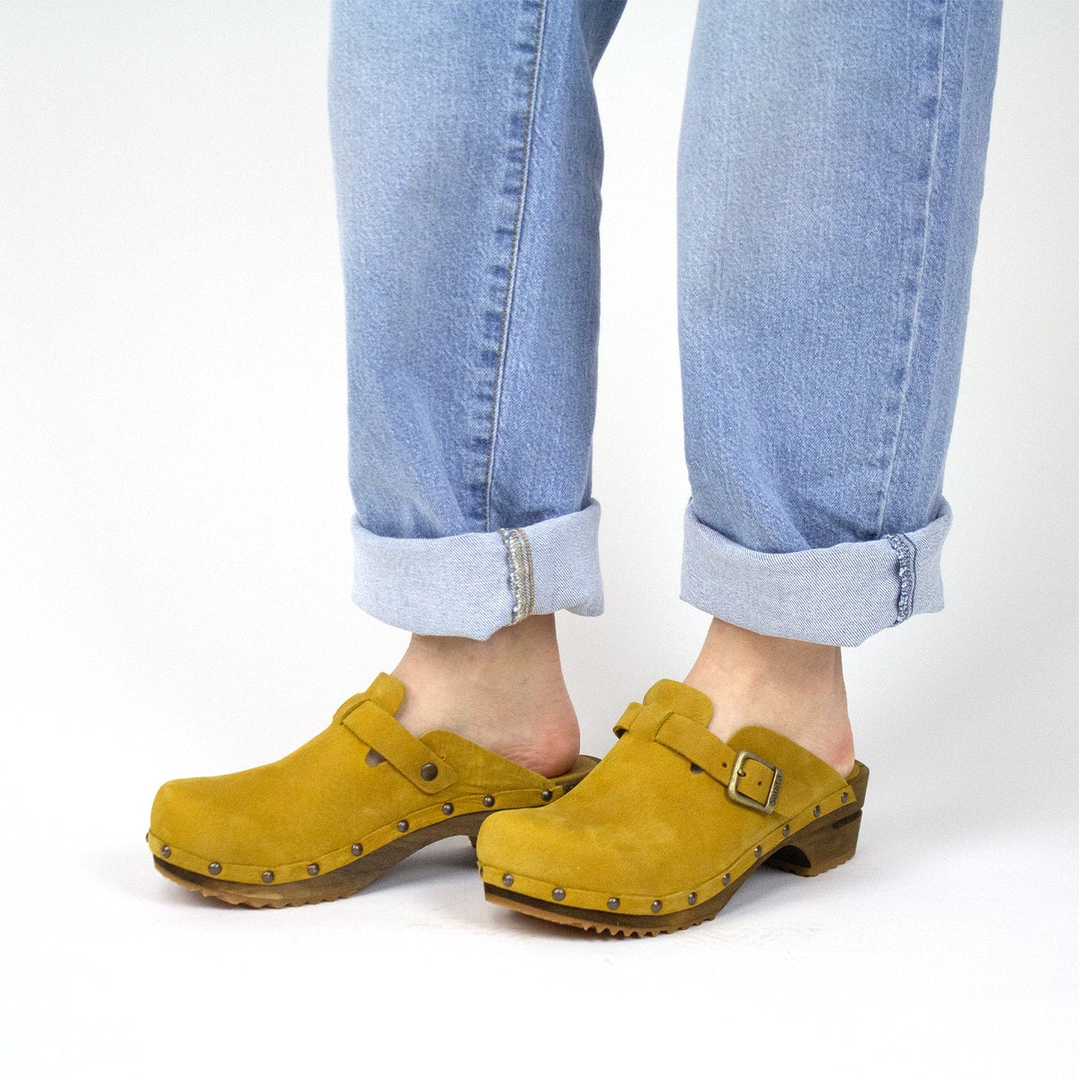 Kristel Women's Wood Clog - Mustard - Second - Sanita Outlet