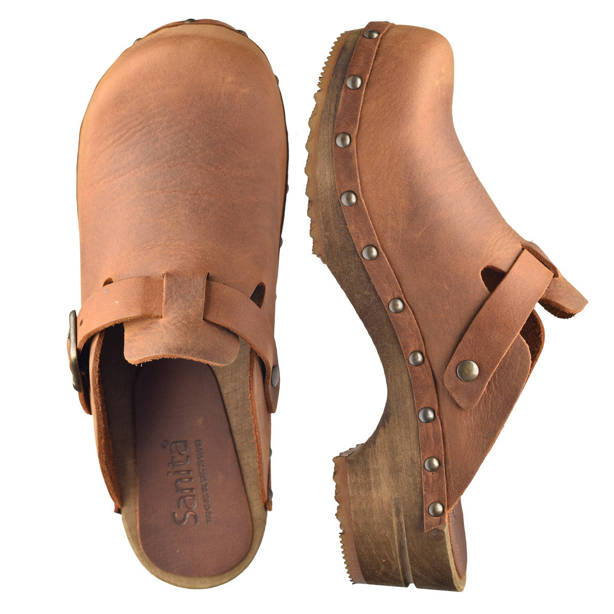 Kristel Women&#39;s Wood Clog - Chestnut - Second