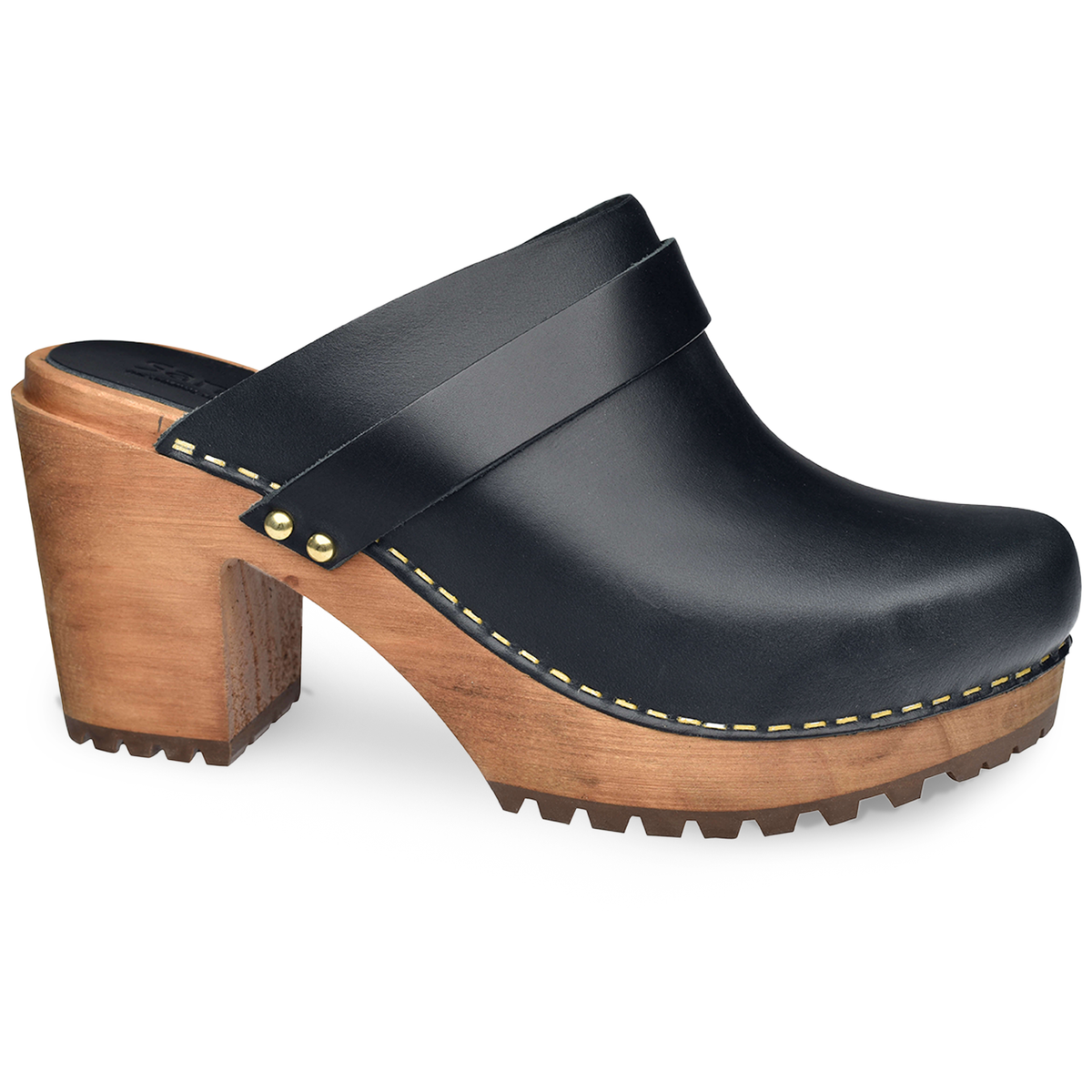Peleni Women's Wood Clog - Black - Second