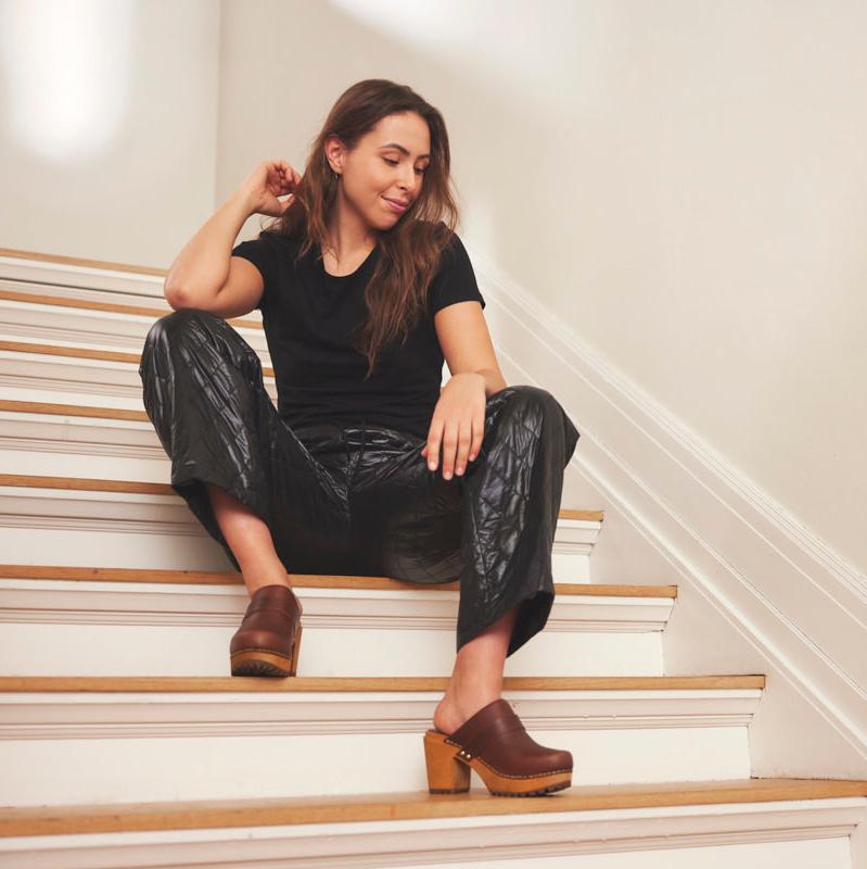 Peleni Women's Wood Clog Brown Second Sanita Outlet