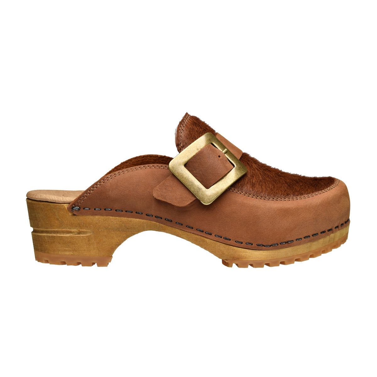 Casia Women's Wood Clog - Cognac - Second