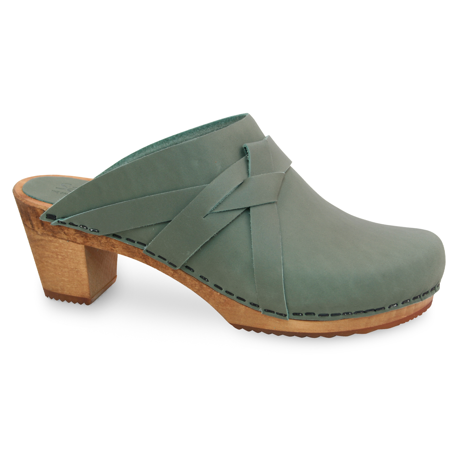 Manuella Women's Wood Clog - Khaki - Second