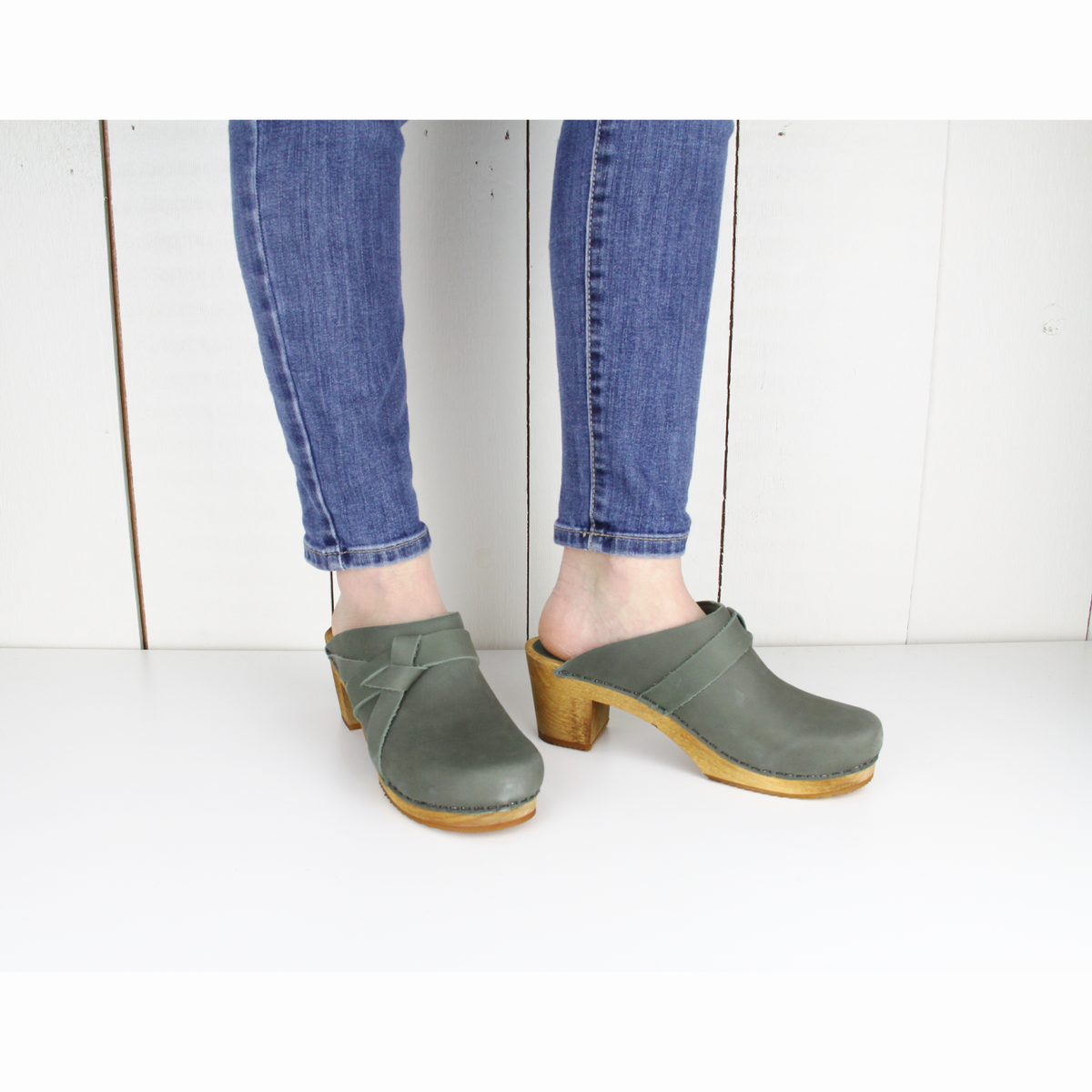 Sanita Manuella Women&#39;s in Khaki Open Back Clog