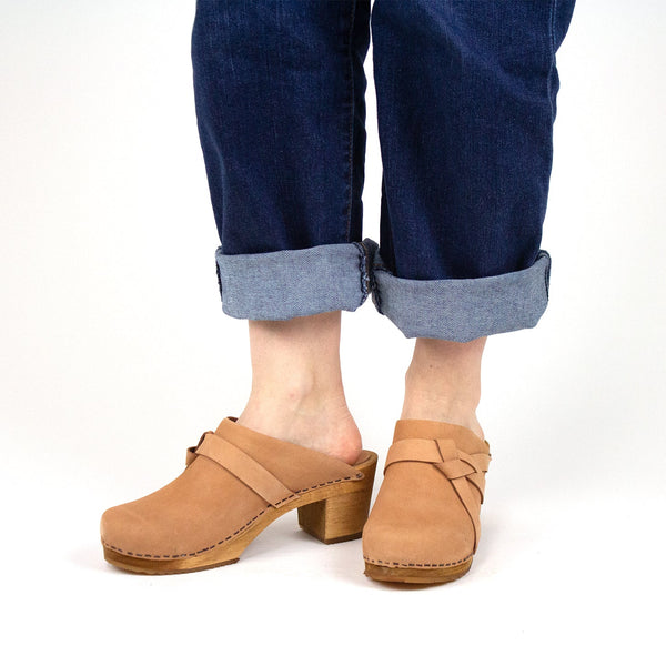 Manuella Women's Wood Clog - Salmon - Second - Sanita Outlet