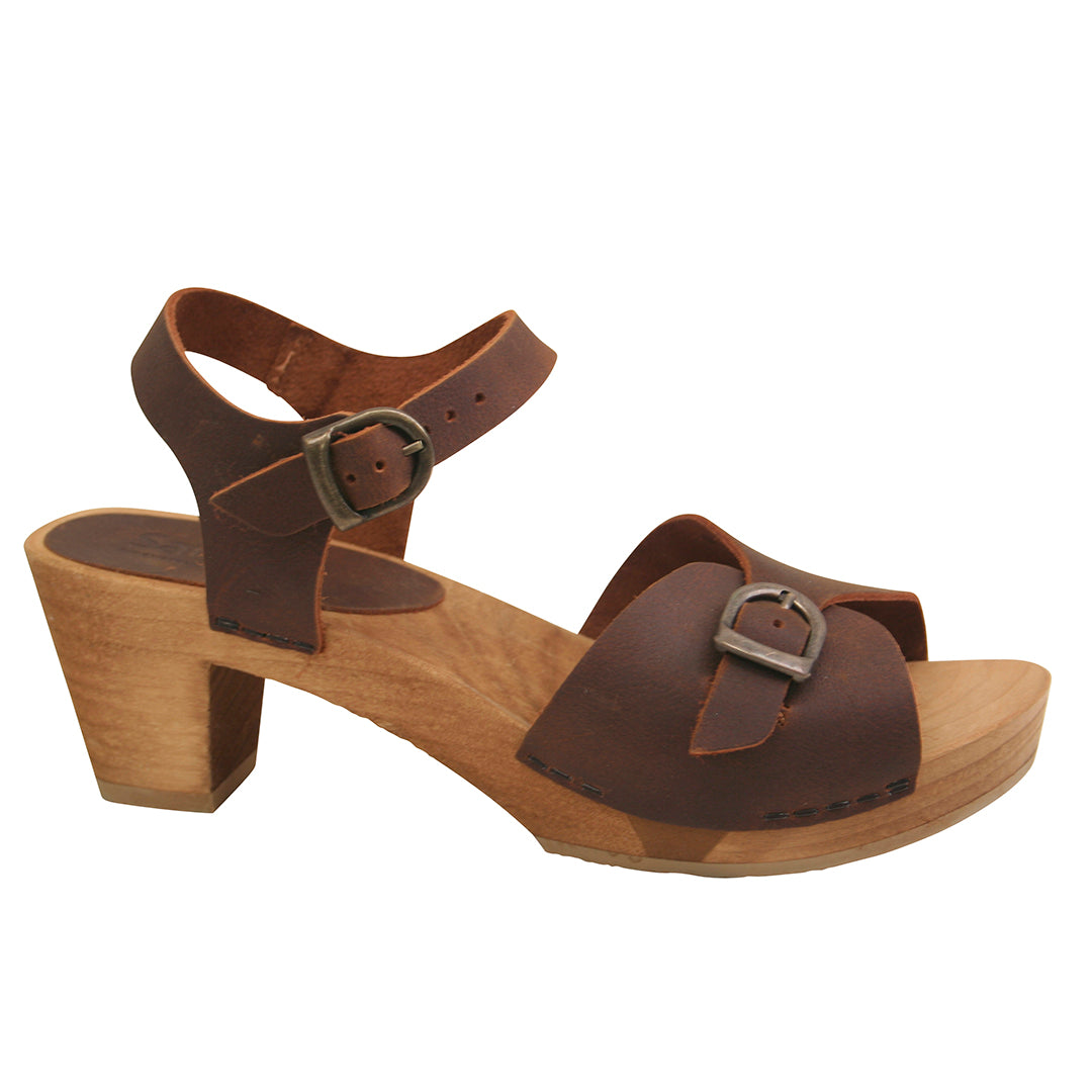Tiana Women's Wood Sandal - Chestnut - Second