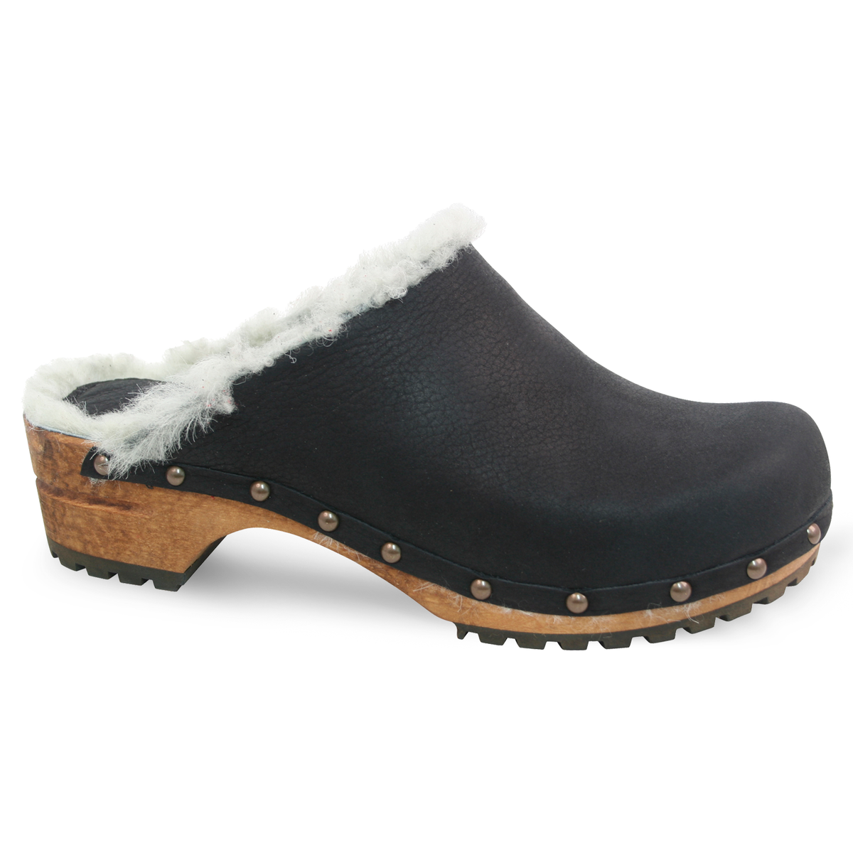 Hese Women&#39;s Wood Clog - Black - Second