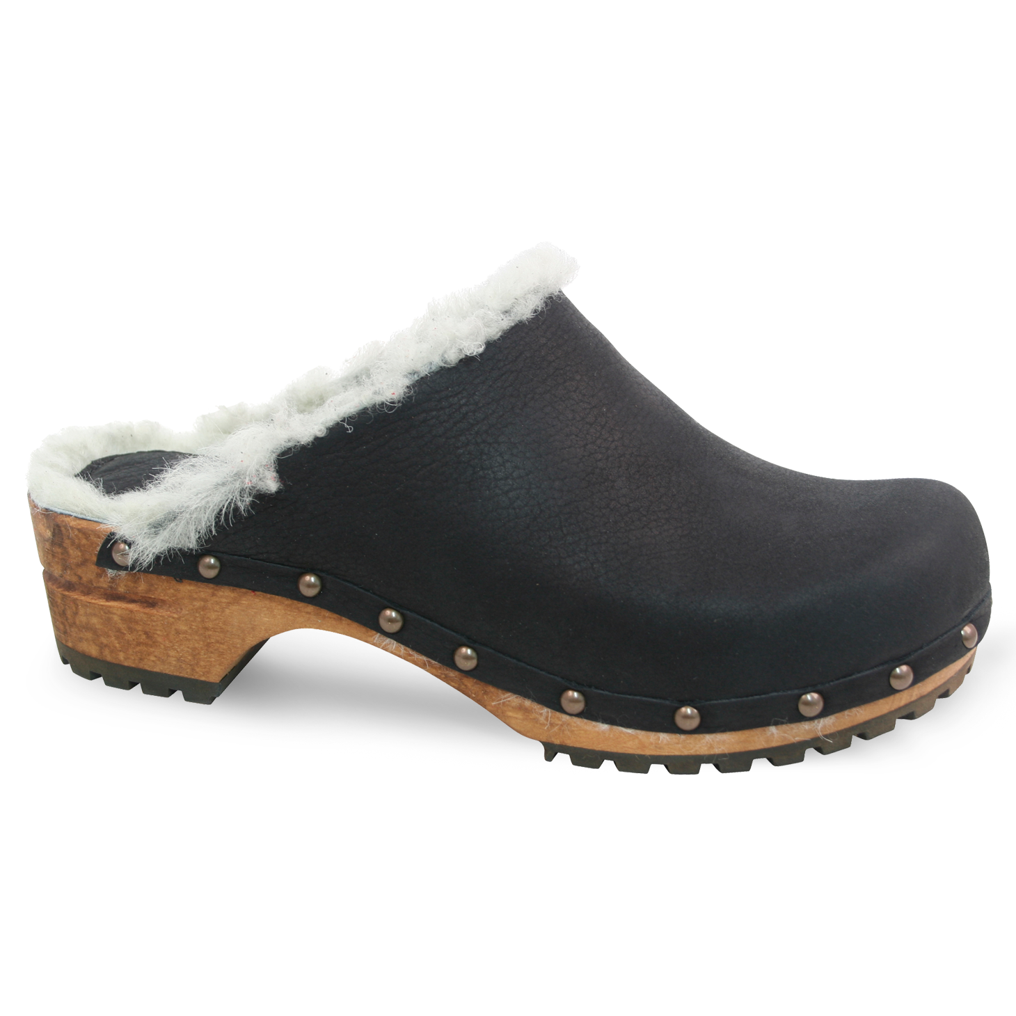 Hese Women's Wood Clog - Black - Second