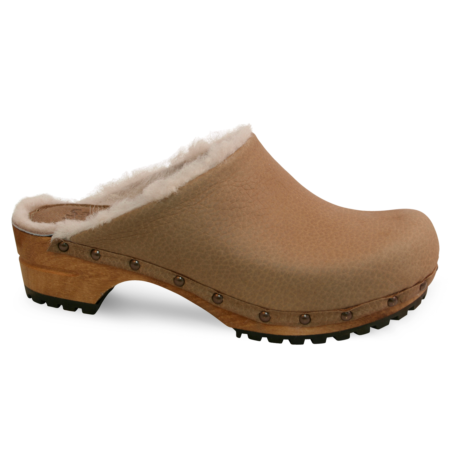 Hese Women's Wood Clog - Beige - Second