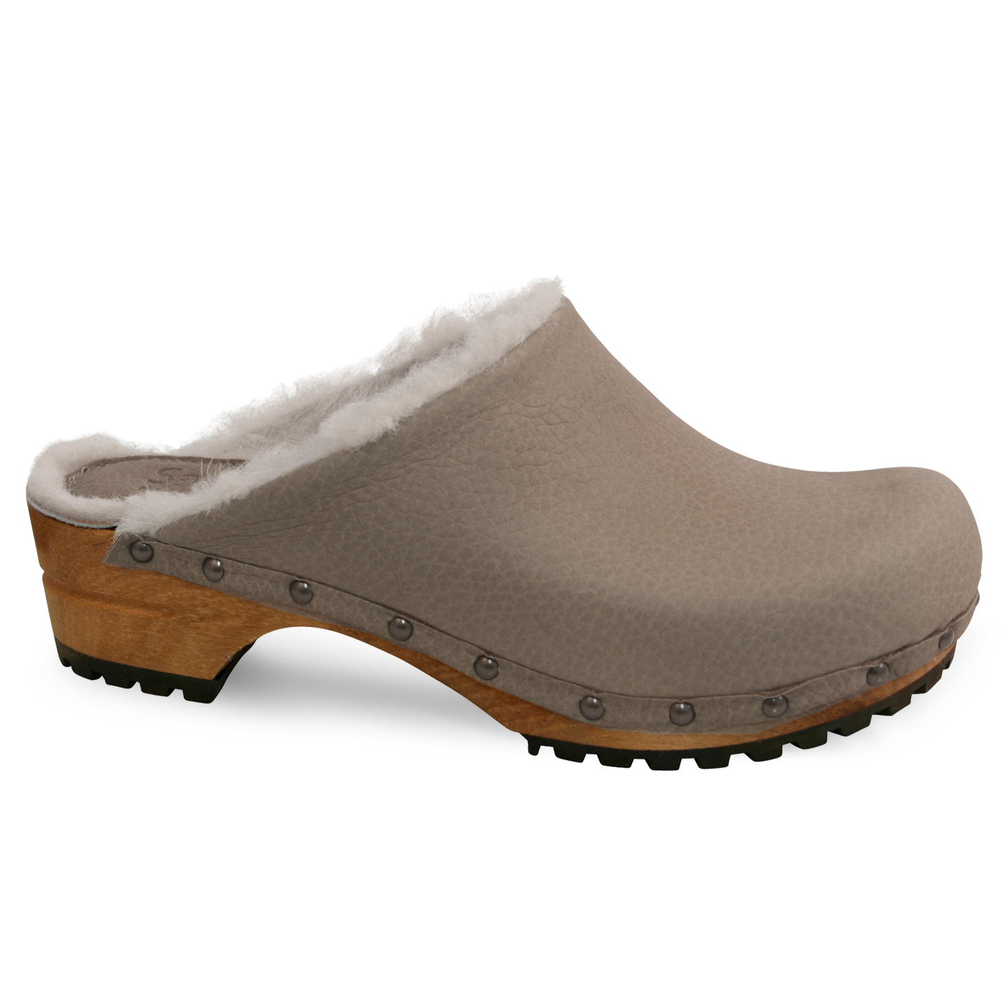 Hese Women's Wood Clog - Taupe - Second