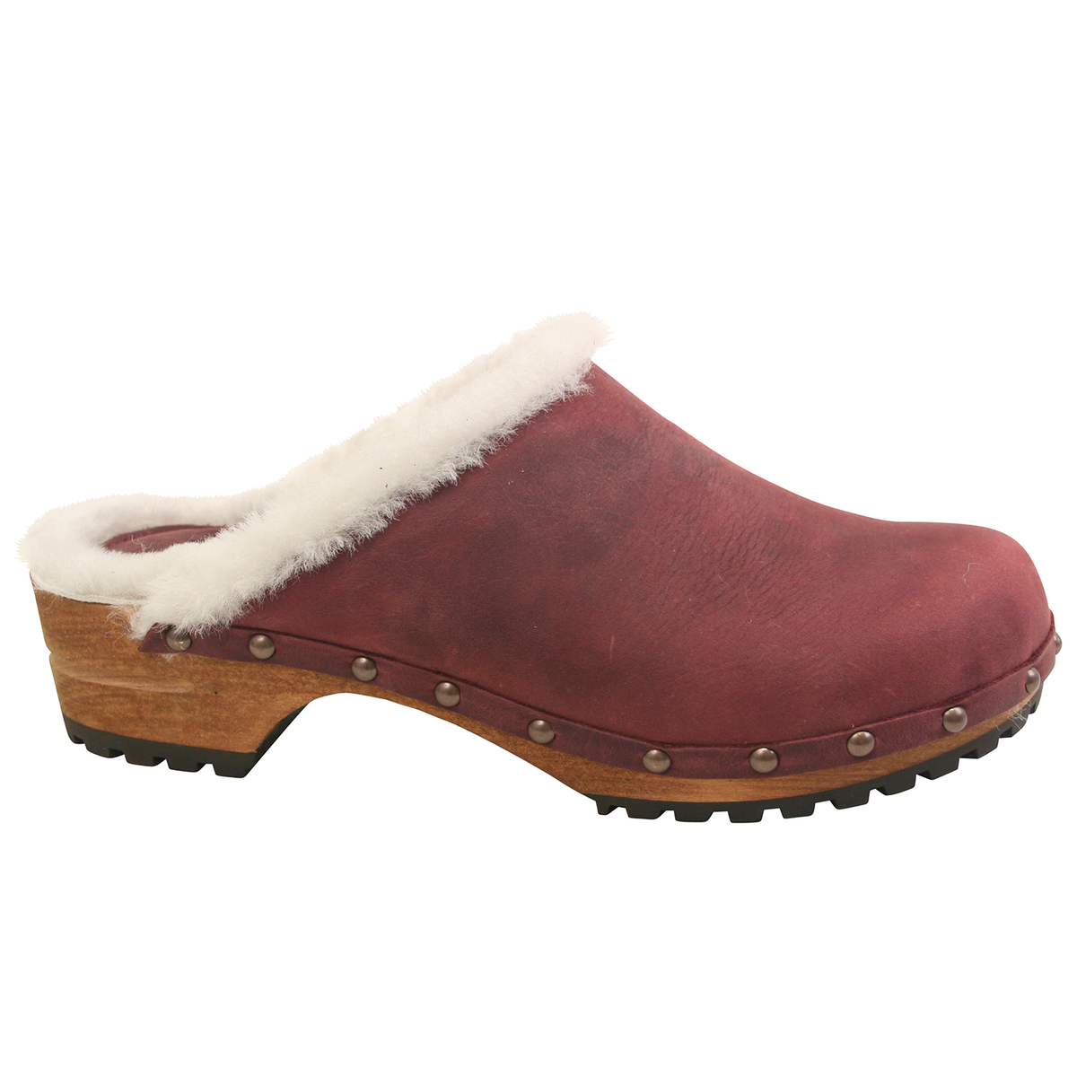 Hese Women's Wood Clog - Bordeaux - Second - Sanita Outlet