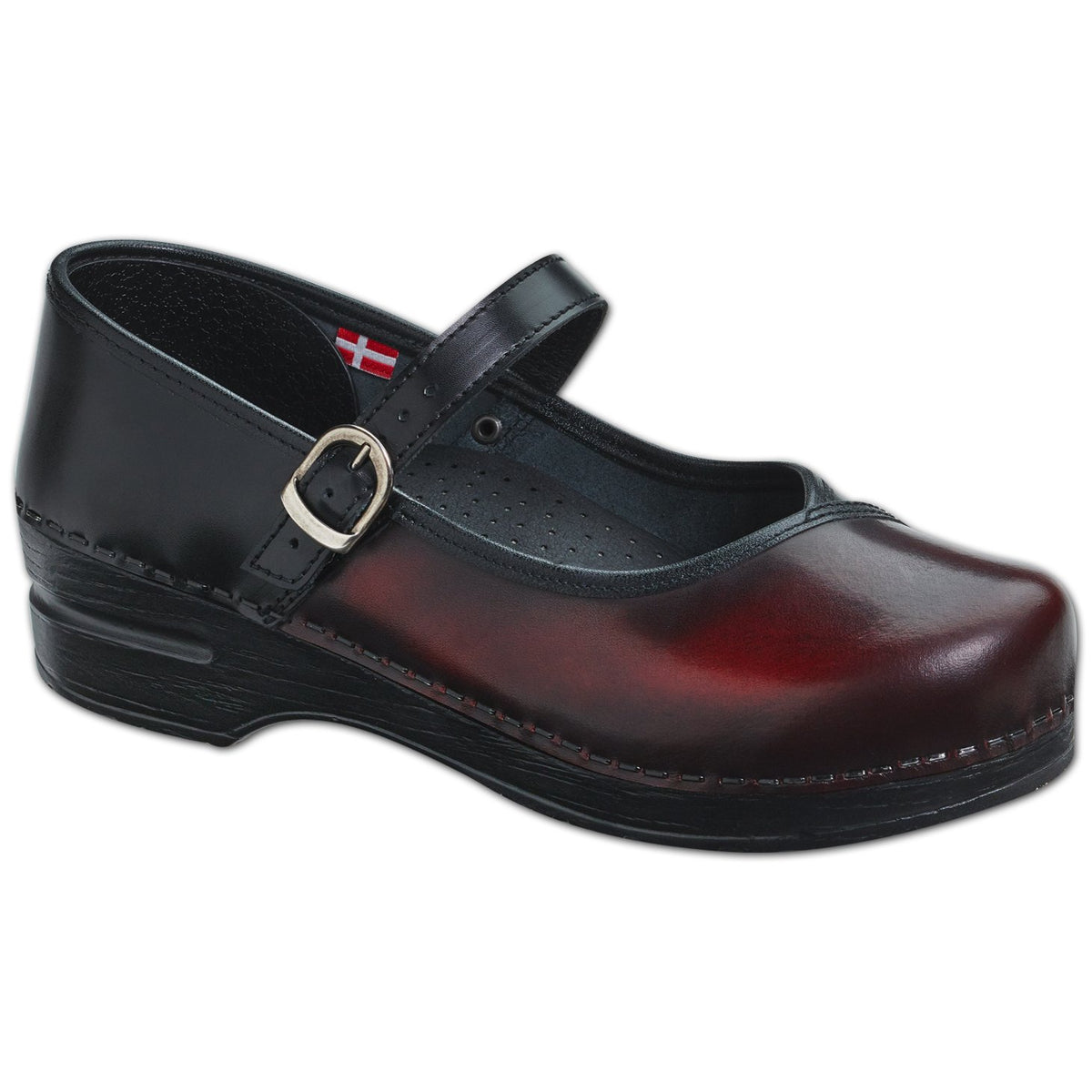 Everly Women&#39;s Clog - Black/Bordeaux - Second