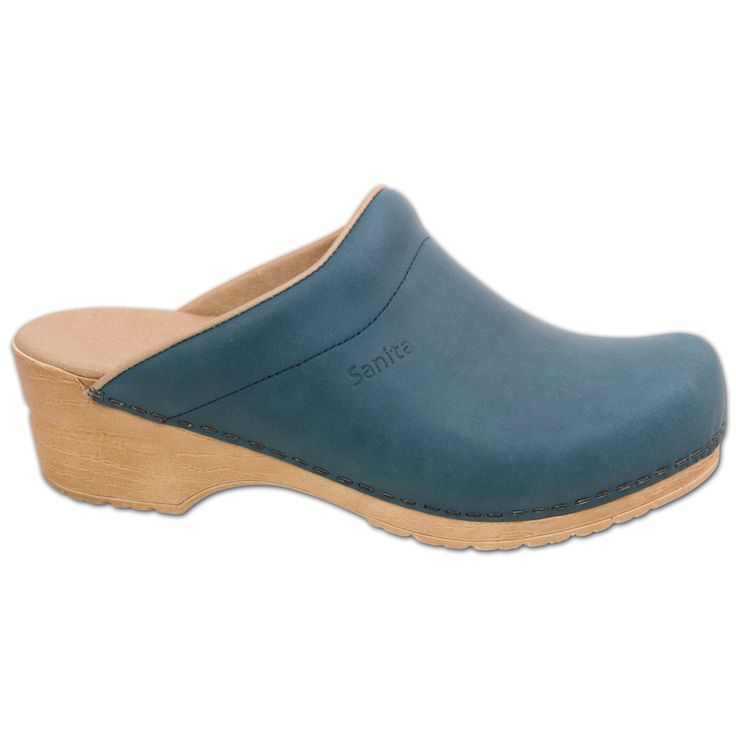 Sanita blue clogs shop